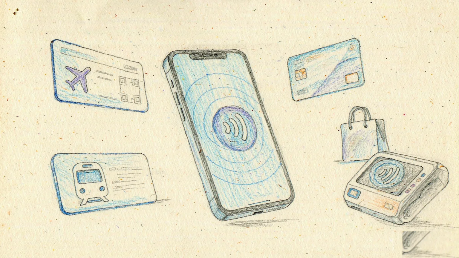手机 NFC 开门概念图：智能手机贴近酒店客房门锁感应区完成开锁，手机房卡（数字房卡）生活方式示意